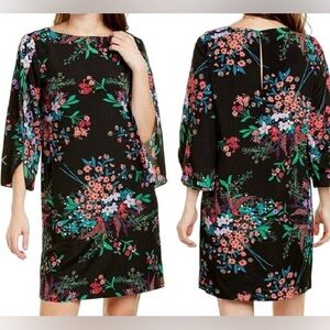 Trina Turk Elegant Black Satin Batista Dress Medium